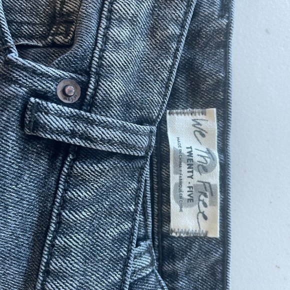 Free People Women's Parker Wrap Denim Miniskirt | Size 25 - Black - Picture 3 of 4